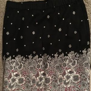 J Jill - A-line - skirt - size 12 - Black - floral